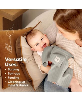 6pk Shea Baby Burp Cloths, Cotton Burping Cloths for Babies, Boys, Girls, Soft & Absorbent Spit Up Rag