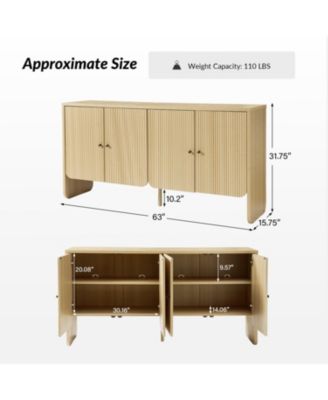 Modern Martha 63"Wide 4 door Sideboard