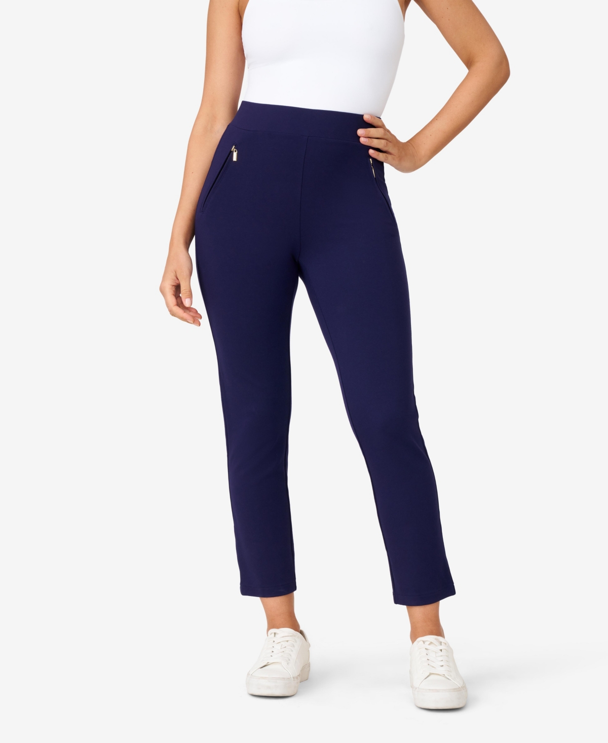 Women's Stretch Knit Crop Pant - Jet black