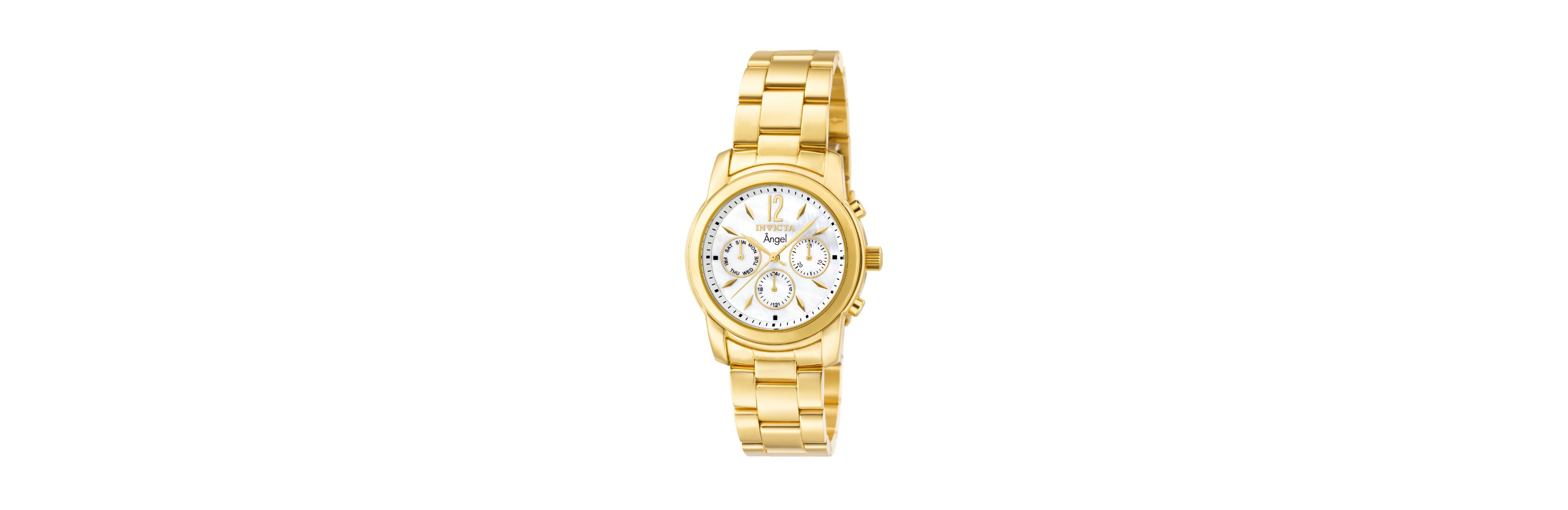 Invicta Women's 0465 Angel Quartz Chronograph White Dial Watch