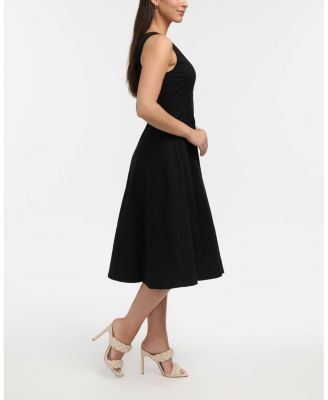 Women's Sleeveless Paneled Midi Dress