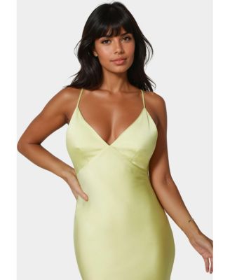 Women's Tiered Satin High Low Gown
