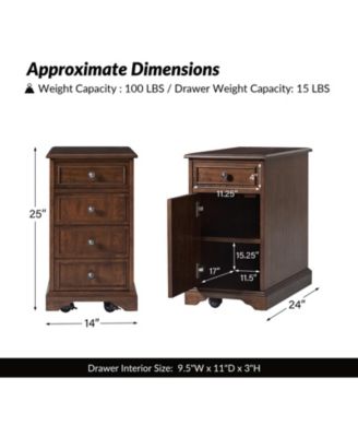 1 PC Solid Wood Traditional Mattew End Table with Storage and Built-In Outlets End Table