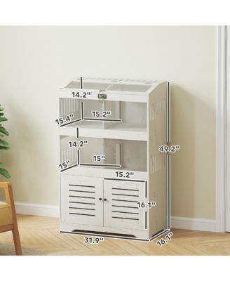 Large Hamster Cage for Multiple Small Pets with Storage Cabinet