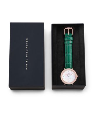 Women's Analog Green Leather Watch, 32mm