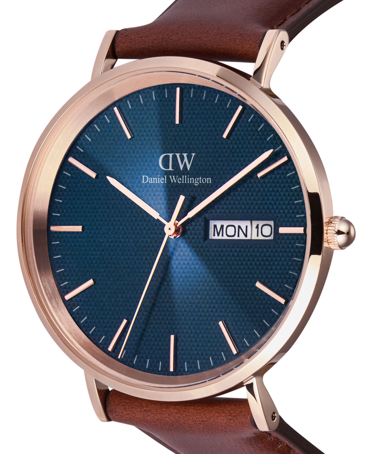 Мужские часы Daniel Wellington Analog Brown Leather, 40mm — фото 2