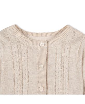 Baby 5 Piece Organic Sweater Cable Cardigan, Legging, Hat, & Bootie Boxed Gift Set