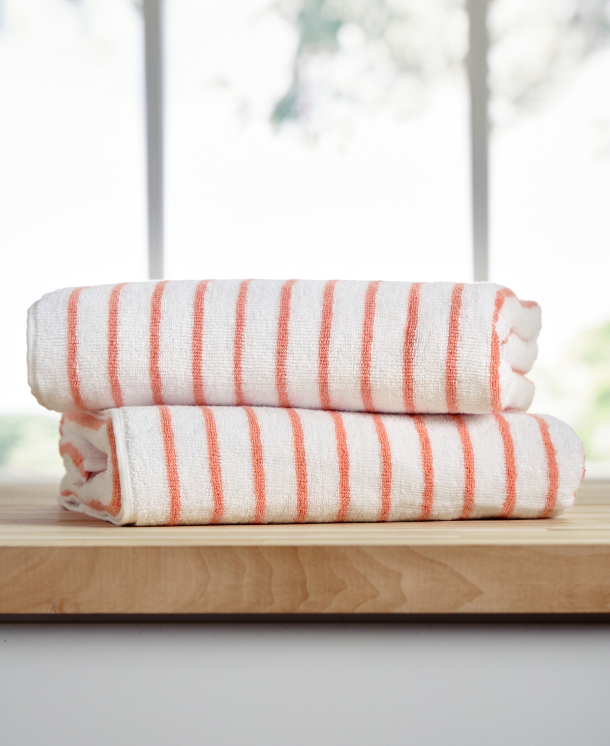 Ienjoy Home Cabana Stripe Cotton 2-pack Beach Towels, 30" X 70"