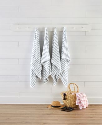 Cabana Stripe Cotton Beach Towels Set,  30" x 70"