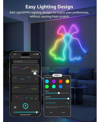 N1 19.68ft AI Smart RGB Rope Lights, LightBeats Music Sync, Color Segment DIY, Voice Control Via APP, Wi-Fi & Bluetooth LED Strip Lights