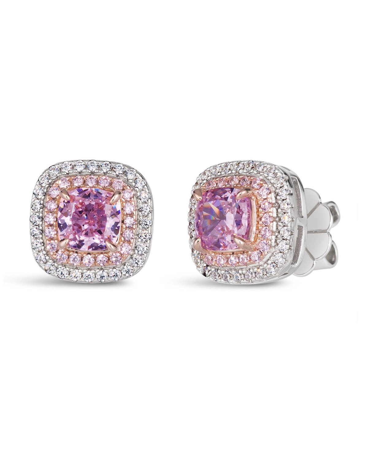 Lucia Brilliante Earrings - Argyle pink crystalline