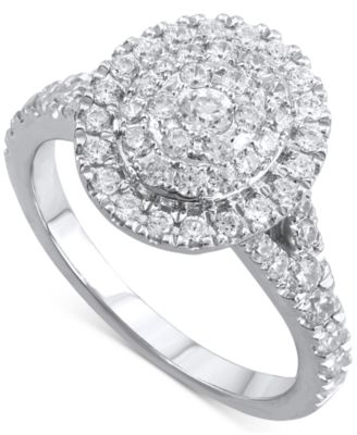 Macy's - Diamond Halo Ring (1 ct. t.w.) in 14k White Gold