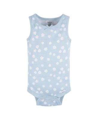 Baby Girls Sleeveless Flowers Onesies, 5-Pack