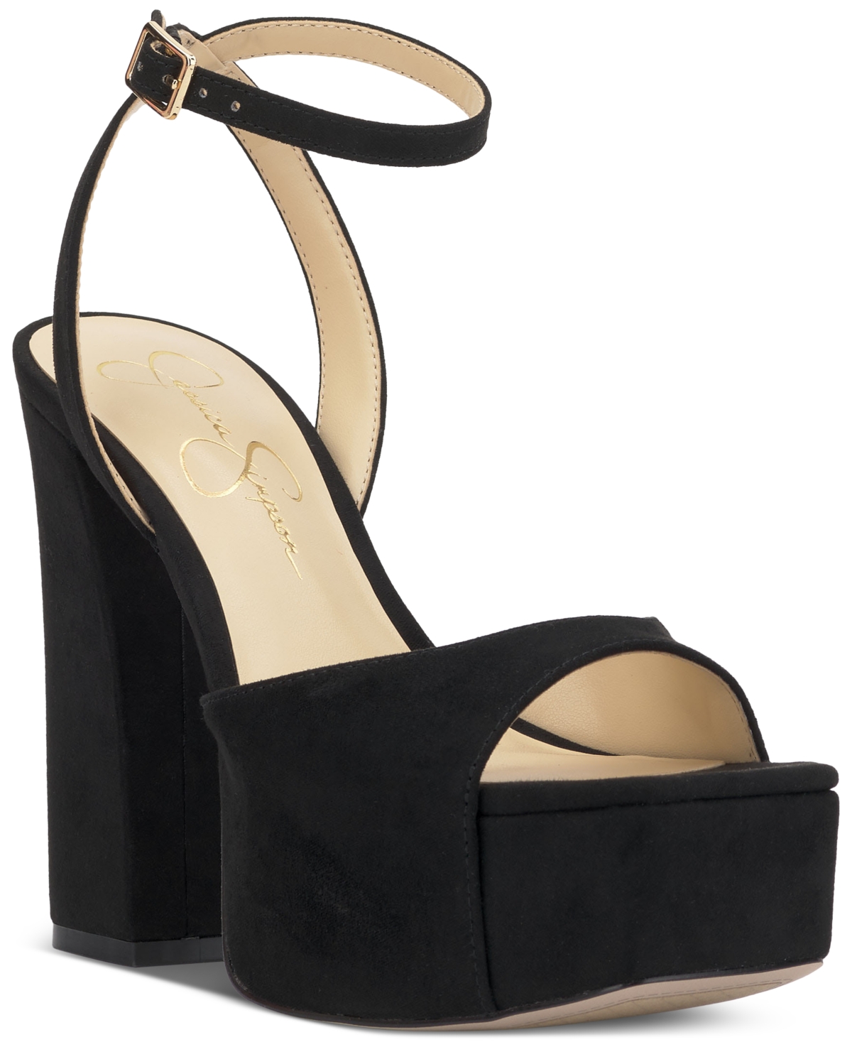 Jessica Simpson Women's Lirio Two-piece Platform High-heel Dress Sandals In Black