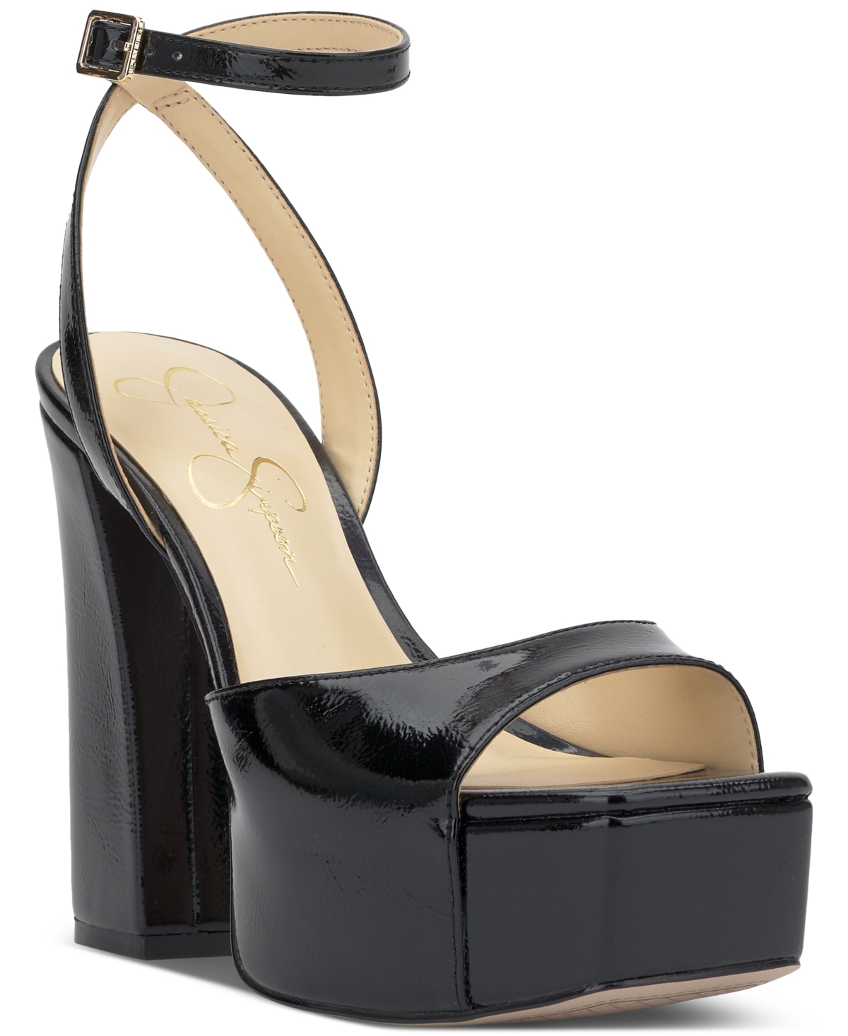Jessica Simpson Women's Lirio Two-piece Platform High-heel Dress Sandals In Black
