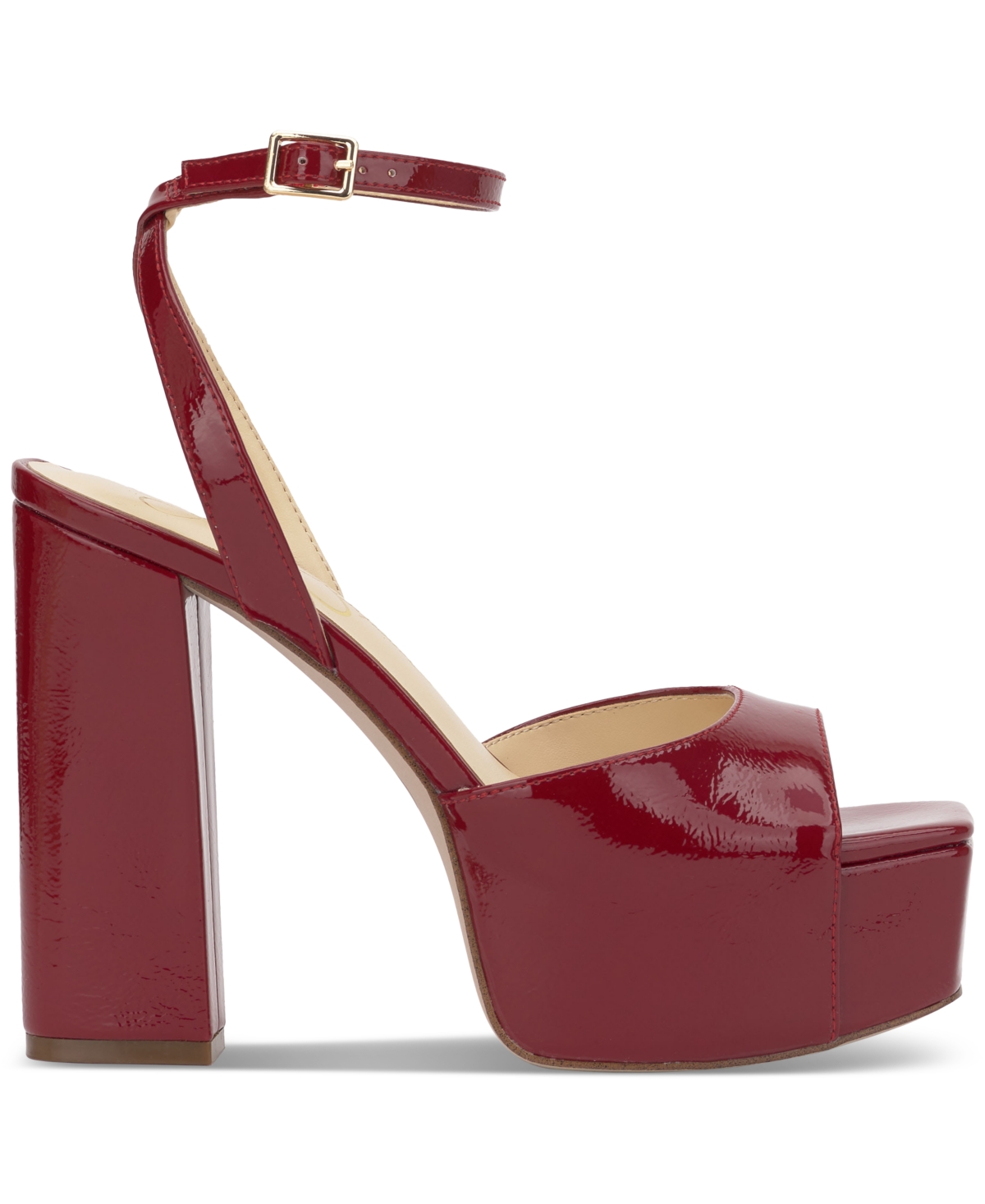 Jessica Simpson Lirio Ankle Strap Platform Sandal In Burgundy