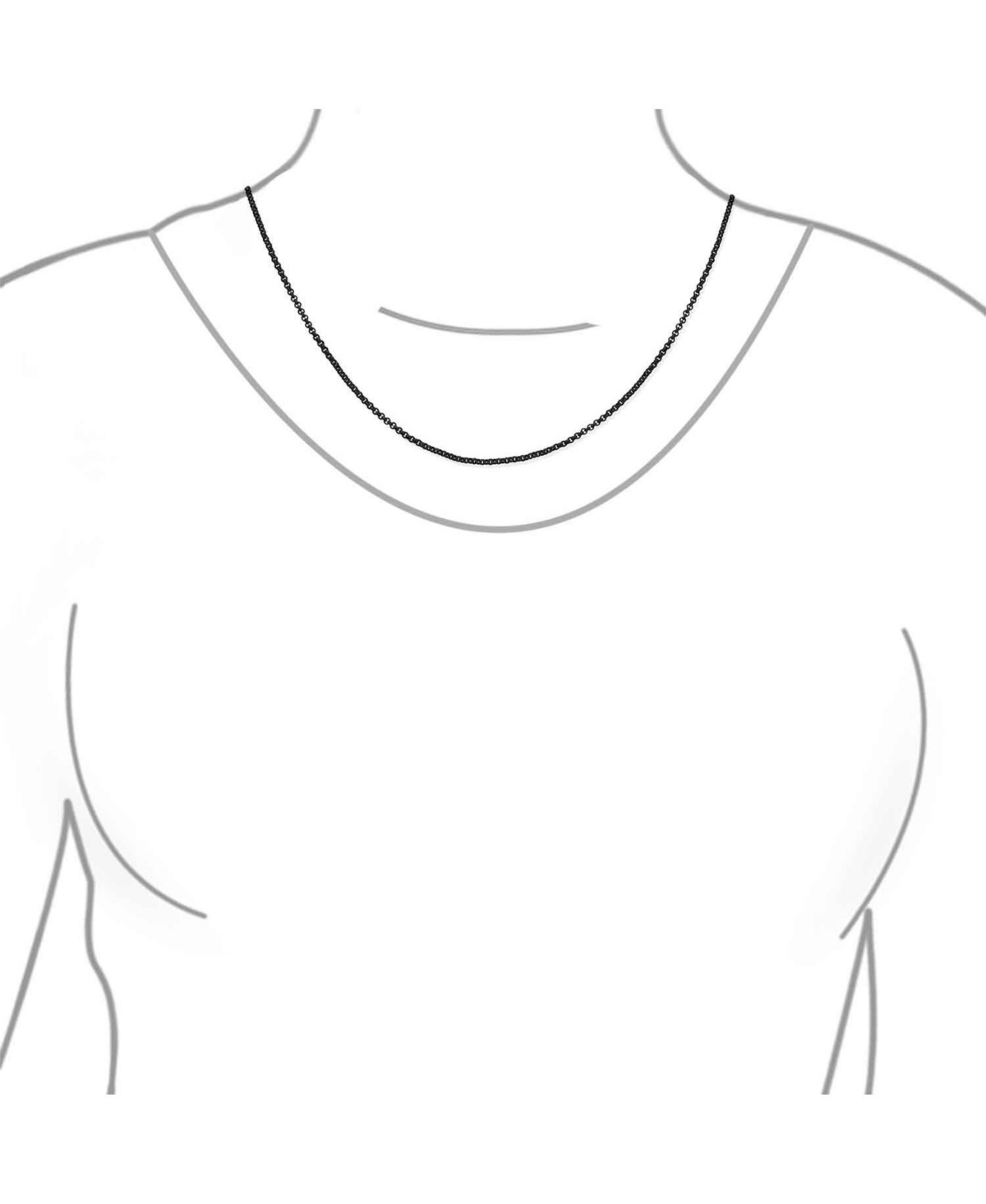 Bling Jewelry Elegant Dainty Rolo Cable Chain Necklace Black Gold Plated Stainless Steel 2.5 Mm