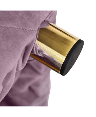 Velvet Upholstered Cube Ottoman with Tufted Design, Hidden Storage, Gold Legs, Footstool for Living Room or Bedroom