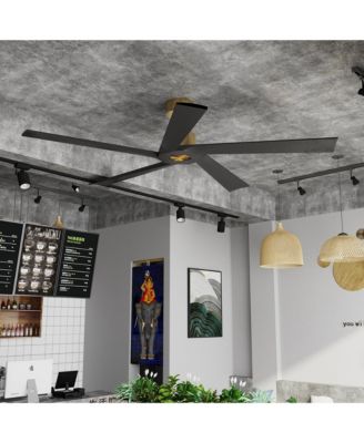 62-In Ceiling Fan with Remote Control, Reversible DC Motor, Solid Wood,No Noise