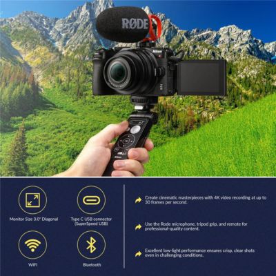 Z 30 Mirrorless Camera Creator's Kit, Bundle with 128GB Memory Card, Shoulder Bag, TASC300 Microphone, MT-11 Tripod, EN-EL25 Battery, Charger