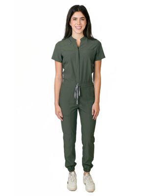 Women's Scrubs Jumpsuit with 8 Pockets
