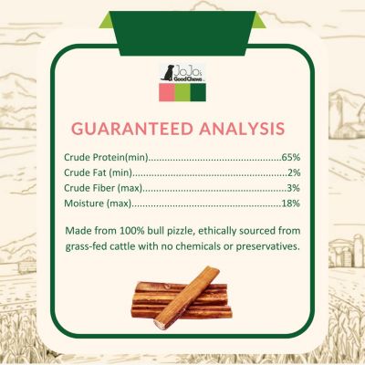 Natural Beef Bully Stick Dog Treats - 6" Jumbo (2-Pack)