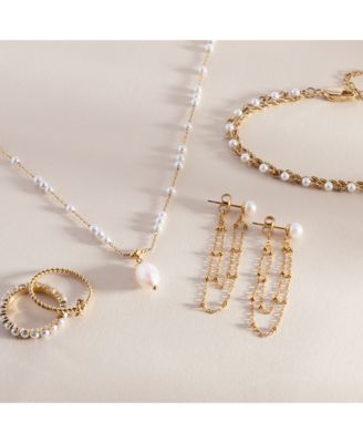 Freshwater Pearl Chain Earring