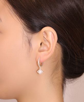 Cubic Zirconia and Opal Evil Eye Hoop Trio Earring Set