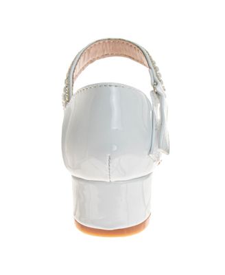 Little Girls Rhinestones Low Heeled Dress Shoe