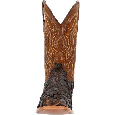 Men's Premium Exotics Dark Brown Pirarucu Western Boot