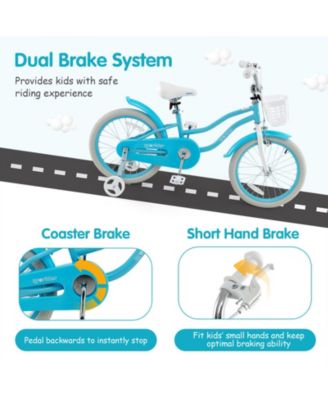 18 Inch Kids Bike with Dual Brakes and Adjustable Seat