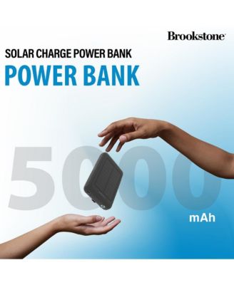 5,000mAh Solar Powered Magsafe Wireless Charging Multi-Port Power bank with Built-In Flash Light