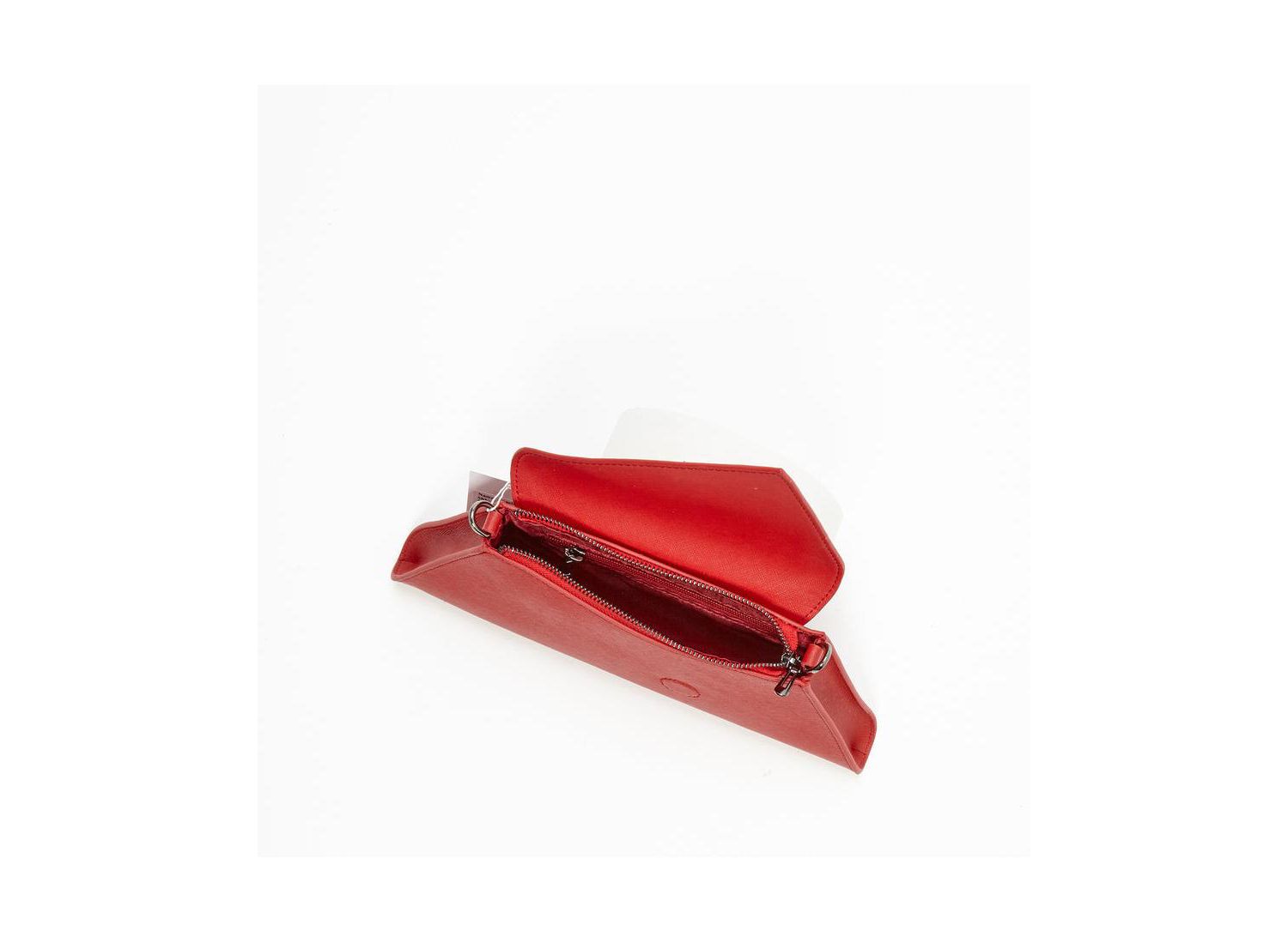 Red Clutch Bag Saffiano Leather Clutch Purse Crossbody Evening Purse Unique Women's Red Handbag