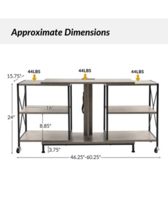 Patricio Flexible TV Stand with Power Outlets