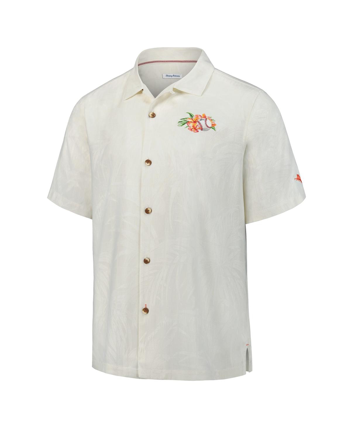 Tommy Bahama Men's White Boston Red Sox Grand Slam Bay Camp Button-up Shirt In White