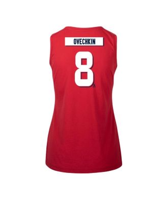 Women's Alexander Ovechkin Red Washington Capitals Macy Player Name Number Tank Top