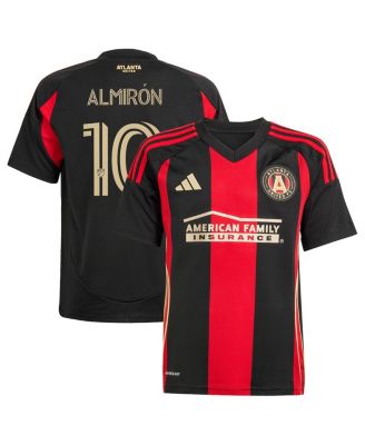 adidas - Big Boys and Girls Miguel Almiron Black Atlanta United FC 2025 The Connector Replica Player Jersey