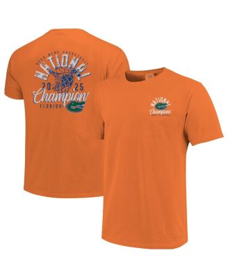 Image One - Men's Orange Florida Gators 2025 NCAA Men's Basketball National Champions Distressed Net T-Shirt
