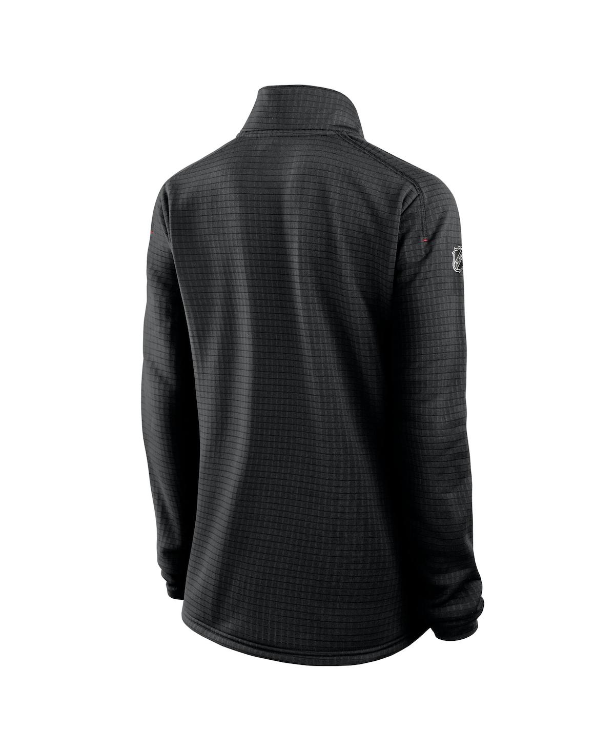 Fanatics Women's Black Carolina Hurricanes Authentic Pro Rink Lightweight Quarter-zip Pullover Sweatshirt