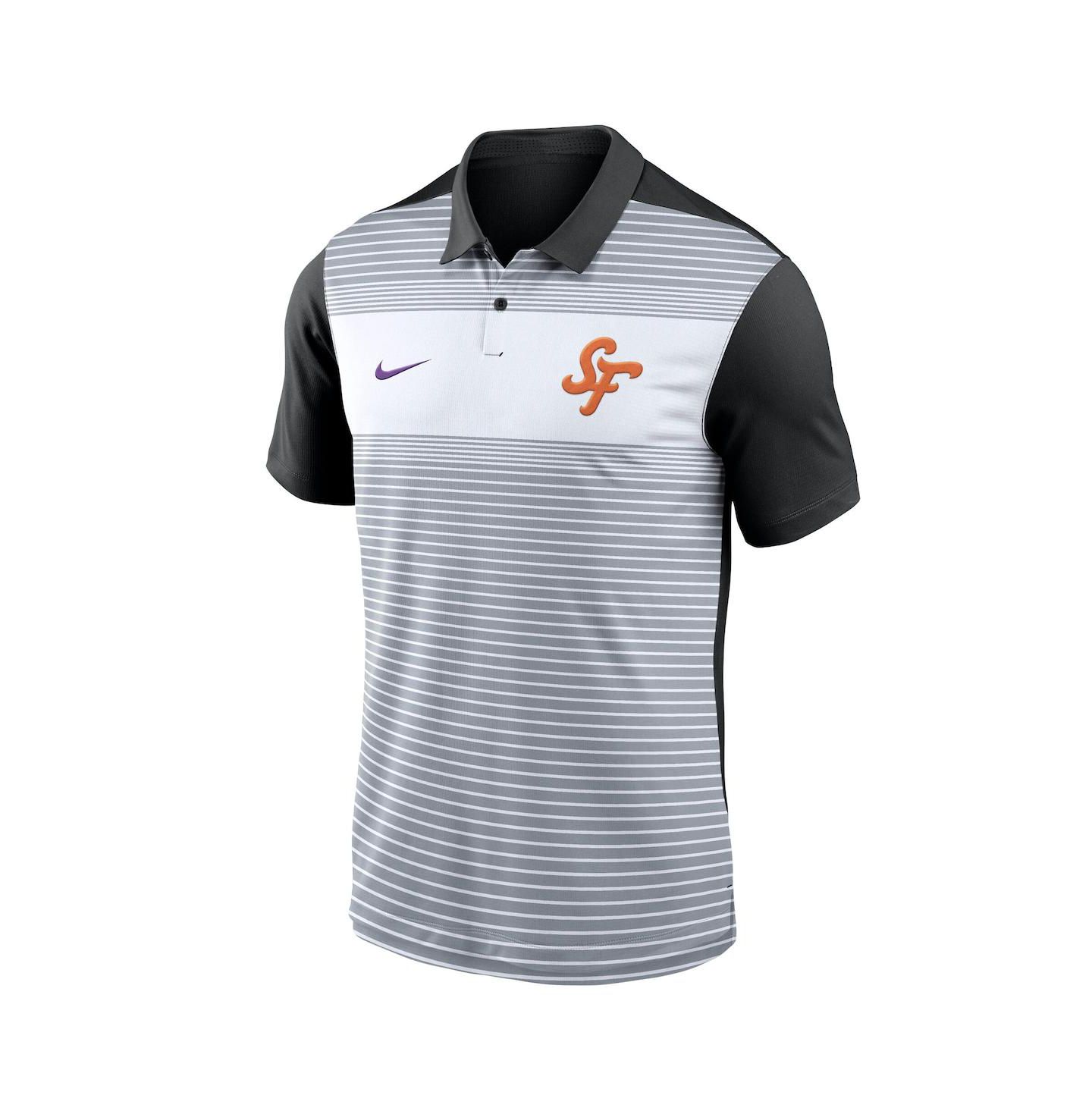 Мужское поло Nike White/Black San Francisco Giants 2025 City Connect Fashion Legacy Icon Vapor Performance Polo Shirt — фото 2