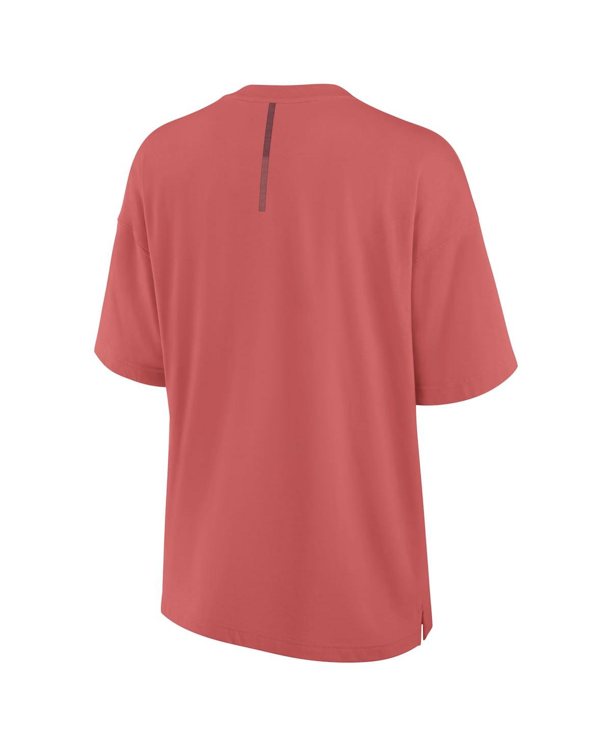 Fanatics Women's Red Philadelphia Phillies Oversized Elements Raw Edge Future Ground T-shirt