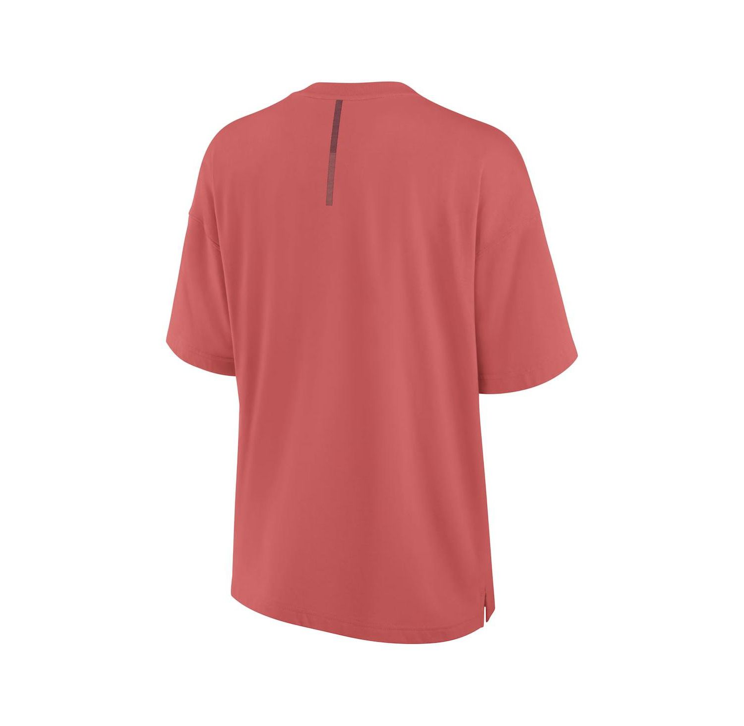 Women's Red Philadelphia Phillies Oversized Elements Raw Edge Future Ground T-Shirt