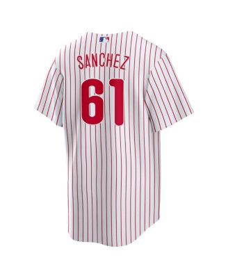 Men's Cristopher Sanchez White Philadelphia Phillies Home Replica Jersey