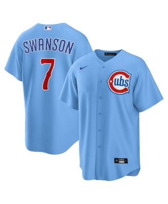 Nike - Men's Dansby Swanson Blue Chicago Cubs 2nd Alternate Replica Player Jersey