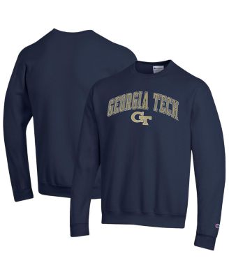 Champion - Men's Navy Georgia Tech Yellow Jackets Arch Over Logo Pullover Sweatshirt