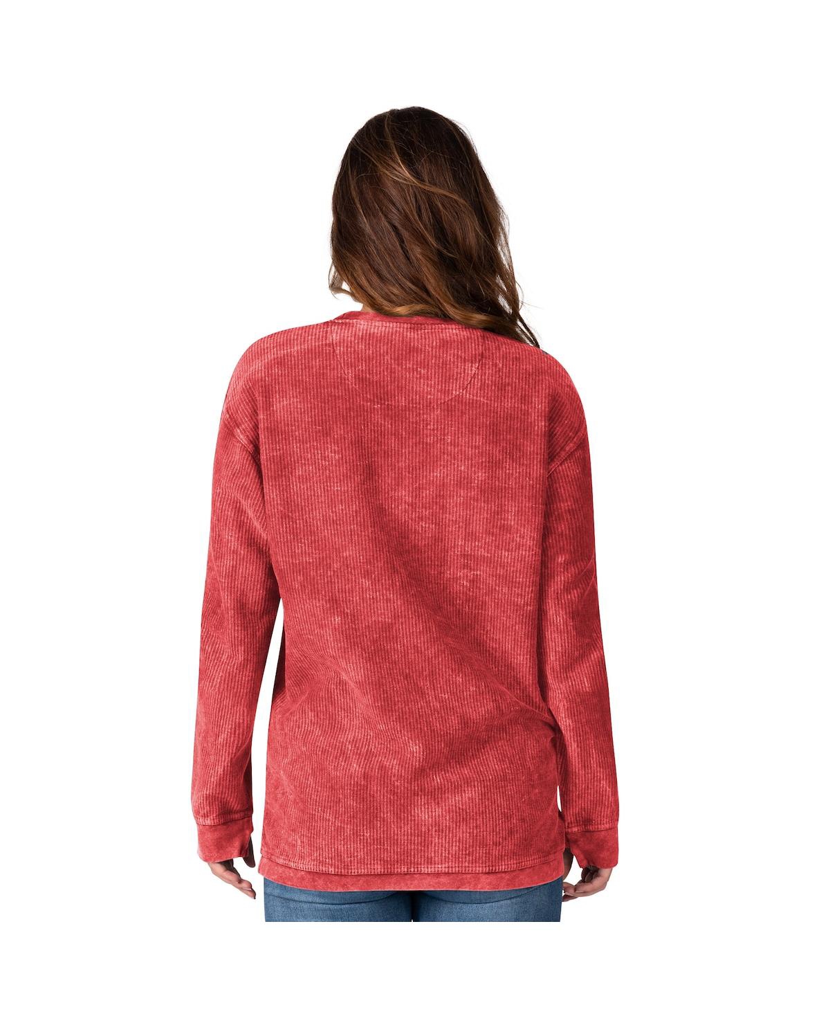 Shop G-iii 4her By Carl Banks Women's Red St. Louis Cardinals Comfy Cord Pullover Sweatshirt