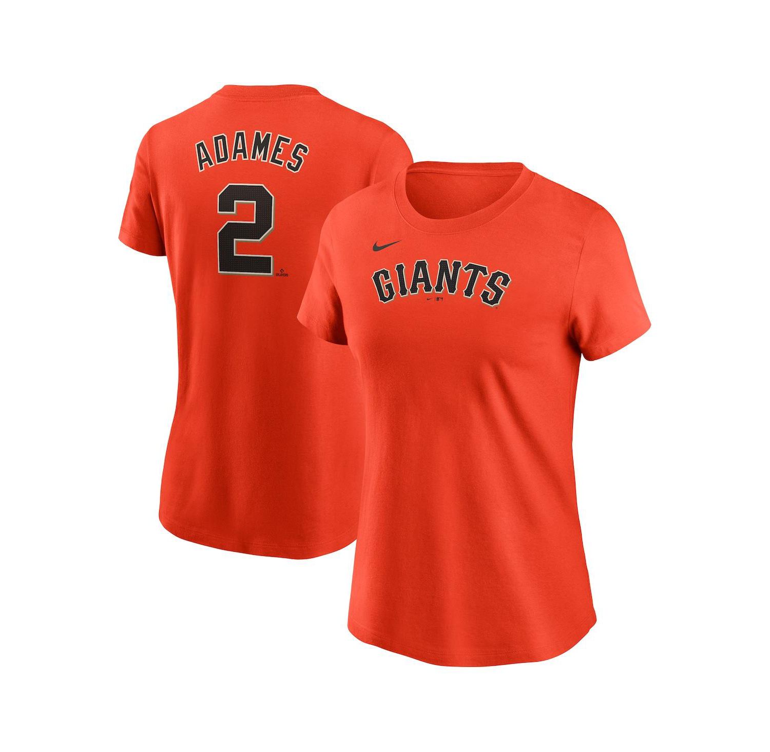 Women's Willy Adames Orange San Francisco Giants Fuse Name & Number T-Shirt