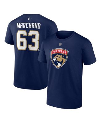Fanatics - Men's Brad Marchand Navy Florida Panthers Authentic Stack Name Number T-Shirt