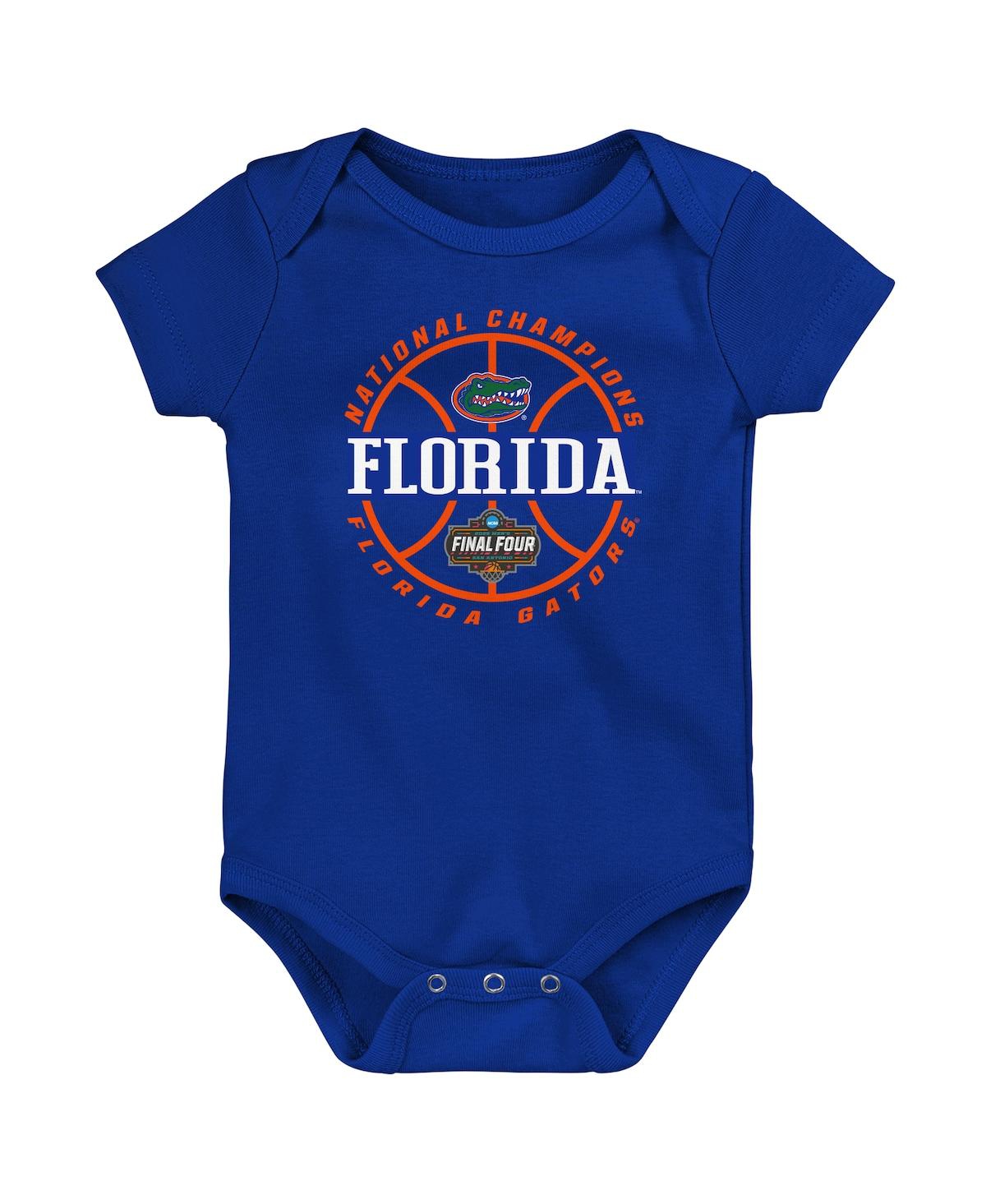 Outerstuff Newborn 2-pack Royal Florida Gators 2025 Ncaa Men's Basketball National Champions Slam Dunk Bodysuit