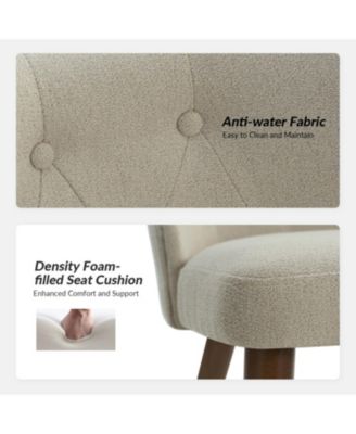 Set of 2 polyester Pedro Mid-Century Modern Waterproof Button-Tufted Dining Chair